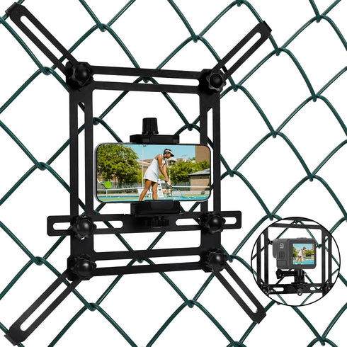 Fence Mount for iPhone, GoPro, Mevo Start, Phones, Digital Action Camera to a Chain Link Fence for Softball, Recording Baseball, Tennis, Baseball ...