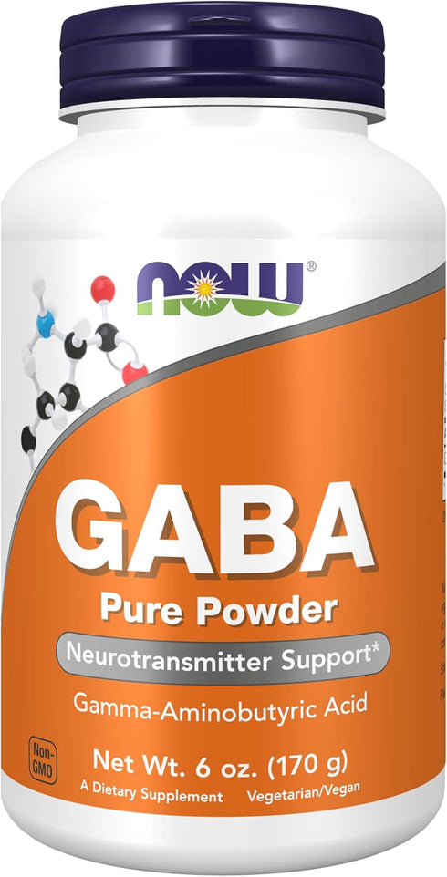 NOW Supplements, GABA (Gamma-Aminobutyric Acid) Powder, Neurotransmitter Support*, 6-Ounce...