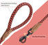 Mile High Life | Mountain Climbing Dog Rope Leash with Heavy Duty Metal Sturdy Clasp | Genuine Leather Tailored Connection with Strong Stitches (R...