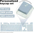 MECCANIXITY 104 Keys Pudding Keycaps Set OEM Profile 60 Percent ABS for 61/87/104 Mechanical Keyboard Layout, Teal Blue & Translucent Double Shot...