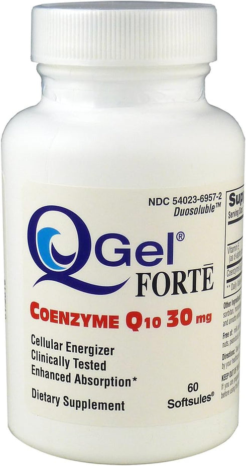 Q-Gel® Forte (30mg Hydrosoluble™ CoQ10 / 60 Soft gels)...