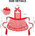 Violet Mist Cute Lovely Retro Aprons for Women Girls Ladies Sexy Vintage Aprons Christmas Apron Red Striped Vintage 50s Apron kawaii Cooking Kitch...