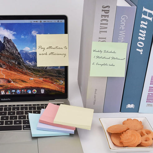 BAYTORY 900 Sheets Pastel Sticky Notes, 3x3 inch Self-Stick Notes, Sticky Note Cute Aesthetic, Colorful Memo Note Pads for Office & School Study S...