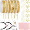 Fesorsi Gold Necklace Chain for Jewelry Making, 46ft 6 Style Rolled Steel DIY Jewelry Chain Roll Bracelet Bulk Link Plated Permanent for Earring A...