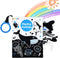 OKOOKO Soft Baby Book Black and White High Contrast Marine Animals Tails Book Bath Book Montessori Sensory Stroller Toy Non-Toxic Crinkle Washable...