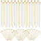 100PCS 6inch Rock Candy Sticks with Ball Wood Swizzle Sticks Wood Cake Sticks Drink Stirrer Sticks for Hard Rock Candy...
