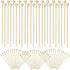 100PCS 6inch Rock Candy Sticks with Ball Wood Swizzle Sticks Wood Cake Sticks Drink Stirrer Sticks for Hard Rock Candy...
