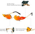 Fire Flame Sunglasses Rimless Flame Shaped Sun Glasses Wave Fire Shaped Glasses for Women Men Party Supplies Photo Props (2 Pairs, Red, Black and ...