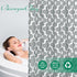 Biscaynebay Extra Long Textured Fabric Shower Curtains 72" W x 84" L, Silver Grey Morocco Pearl Printed Hotel Spa Luxury Decorative Bathroom Curta...