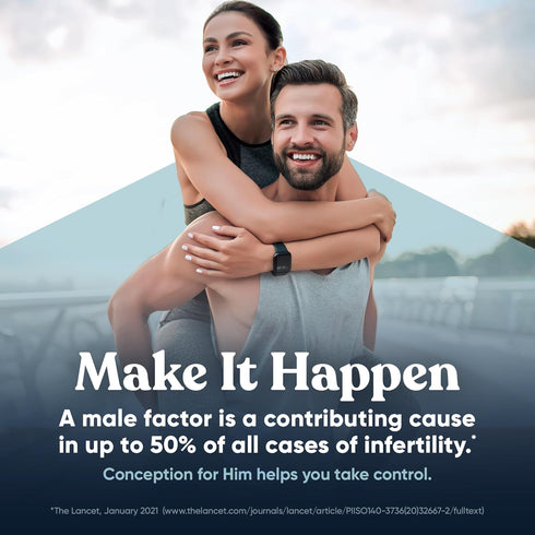 Conception For Him – Fertility Supplements for Men, Male Fertility Booster & Prenatal – Optimal Sperm Count, Motility Strength – Ashwagandha, Fola...