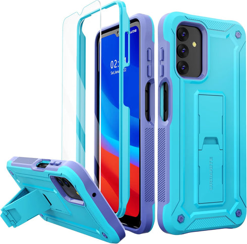 URBANITE for Samsung Galaxy A13 Case with Kickstand, Military Grade Shockproof Protection Cover with Screen Protector Compatible with Galaxy A13 6...