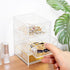 Small Desk Organizer with Drawer, Desktop Organization for Office Supplies, Jewelry Storage Box...