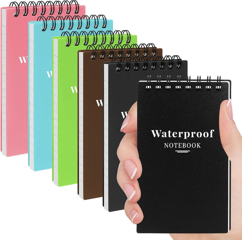 All Weather Waterproof Notebook,Small Spiral Notebook 3x5 Mini Pocket Notepad,Little Memo Pads,Write in The Rain Notebook,Field Notebook for Outdo...
