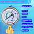 Water Pressure Gauge, 0-200 Psi Pressure Gauge Filled with Oil, 3/4" GHT Female Thread Water Pressure Test Gauge with 3 Adapters,for Home, industr...