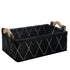 Small Baskets Collapsible Storage Bin Fabric Organizer for Shelves Underwear Socks Bra Towel Toiletry Baby Products Empty Gift Basket Dark GRAY...