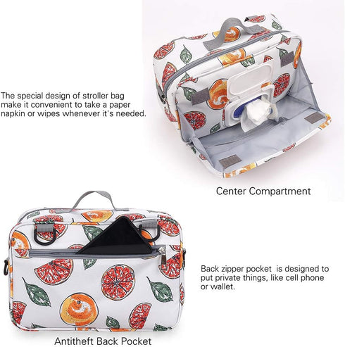 MOMIGO Baby Diaper Caddy Bag - Diaper Caddy Tote Baby Stroller Bag Nursery Storage Bin for Diapers, Wipes & Toys Mini Diaper Bag for Outdoor ?Grap...