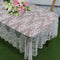 ShinyBeauty Lace Party Tablecloth Rustic Floral Fabric Rectangle Lace Table Cloth Baby Tablecloth Tea Party Tablecloth Fabric Table Cover (1, Whit...