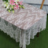 ShinyBeauty Lace Party Tablecloth Rustic Floral Fabric Rectangle Lace Table Cloth Baby Tablecloth Tea Party Tablecloth Fabric Table Cover (1, Whit...