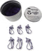 100 Count Eggplant Shaped Paper Clips Great for Paper Clip Collectors or Office Gift - Comes in Round Tin with Lid and Gift Box - Purple...