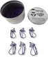 100 Count Eggplant Shaped Paper Clips Great for Paper Clip Collectors or Office Gift - Comes in Round Tin with Lid and Gift Box - Purple...