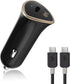 Cable Matters 15W / 3A USB-C Car Charger with a 3 ft USB-C to USB-C Cable (USB Type C Car Charger) in Black, Compatible with iPhone 15, 15 Pro Max...