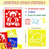 24 Pieces Stencils for Kids, Drawing Stencils Chalk Stencils Large Washable Sports, Planet, Fairy Tale and Cartoon Themed Primary Shape Template f...