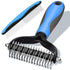 Pet Comb for Dogs and Cats, 2 in 1 Pet Hair Remover Comb with Metal and Rubber Teeth, Suitable for Long and Short Hair Animals...