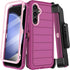 for Samsung Galaxy S23 FE Case with Belt Clip Holster & Kickstand,Built-in Screen Protector,Heavy Duty Shockproof Drop Protection Military Grade F...