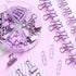 Purple Paper Clips and Binder Clips Set, 216 pcs, Metal Assorted Sized Binders with Push Pins, Cute Office Supplies for Desk, Durable Desk Accesso...