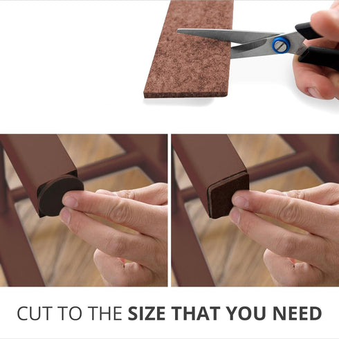 X-Protector Felt Furniture Pads - 20 PCS 6 x 1/2" - Premium Felt Strips with Adhesive Backing - Rectangular Furniture Pads for Hardwood Floors - C...