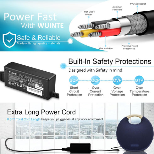 Charger for Harman Kardon Onyx Studio 8 7 6 5 4 3 2 1 Wireless Bluetooth Speaker 19V 38W AC Fast Power Adapter...