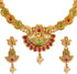 Gold Plated Traditional Indian Kundan,CZ, Pearl Studded Adjustable Dori Necklace with Matching Earrings Jewellery/Jewelry Set for Women (SJN_210)...
