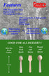 Gmark 4" Mini Wooden Spork 100 ct, Biodegradable Compostable Birchwood Fork Spoon 2-in-1 Utensil (100pcs/bag) GM1058A...