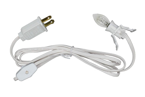 Single Light Replacement Clip in Lamp Cord for Christmas Village House includes Clear Light Bulb...