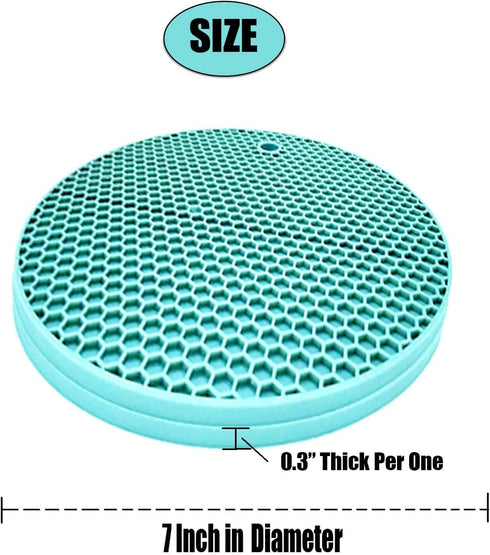 Extra Thick Silicone Trivets Heat Resistant Pot Holder and Oven Mitts,Trivets for Hot Dish,Nonslip Insulation Honeycomb Rubber Hot Pads for Counte...
