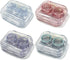 4 Pack Flip Top Clear Contact Lens Case Travel Kit, Cute Contact Case Holder with Tweezers Remover Tool, Contact Lens Soak Storage Kit for Travel ...