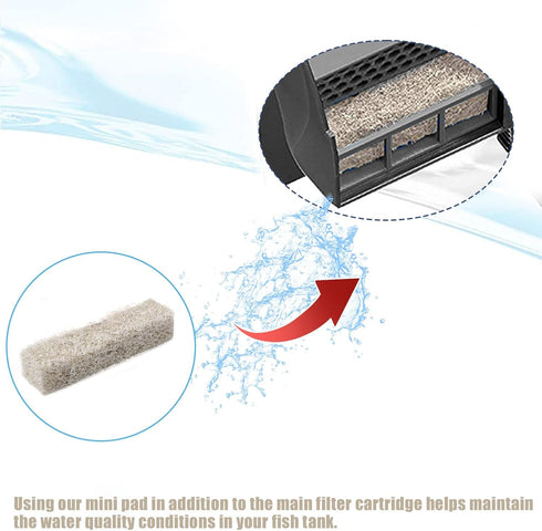 12pcs Ammonia Reducer Filter Pads for Aqueon, Fish Tank Replacement Filter Pads Carbon Filter Pads Compatible with Aqueon QuietFlow LED PRO Model ...