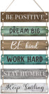 6 Pieces Rustic Wall Hanging Plaque Sign Inspirational Wall Art Farmhouse Wooden Door Signs Positive Plaque with Quotes Motivational Quote Decor f...