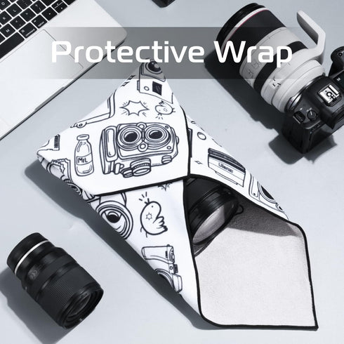 ULANZI Protective Wrap, Anti-scratch Lens Camera Wrap, Lens protector, Magic Self-Adhesive Cloth Protective Camera Wrapper for DSLR/Camera Lens/Ph...