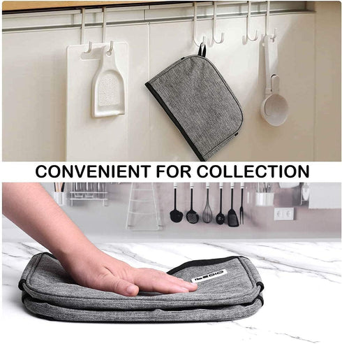 iFedio Toaster Cover 4 Slice with Storage Pockets, Toaster Dust Cover, Washable & Waterproof (Grey)...