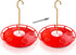 eWonLife Hummingbird Feeder for Outdoors, 2 Pack, Leak-Proof, Easy to Clean and Refill, Saucer Humming Bird Feeder Plastic, Including Hanging Hook...