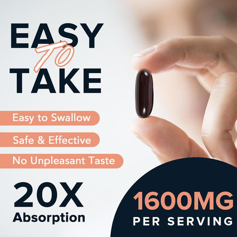 1600 mg Liposomal NAD Supplement, 98% Pure NAD+ Supplement, Superior Absorption, Alternative to Nicotinamide Riboside or NADH to Boost NAD+ for Ag...