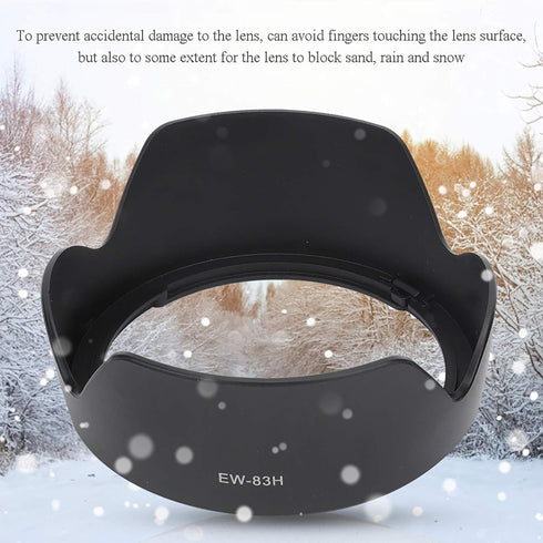 Camera Lens for Canon 2PCS EW-83H Plastic Camera Mount Lens Hood Fit for Canon EF 24-105mm f/4L is USM LensBlack...