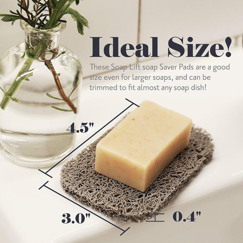 myHomeBody Soap Saver, Lifting Pads for Dish, Efficient Draining Bar Holder for Shower, Set of 6 – 3 Beige, 3 Gray...
