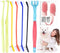 Dog & Cat Toothbrush Kit, 360º Pet Toothbrush, Food Grade Silicone Dog Finger Toothbrush, Dual Head Bristles Tooth Brush, Triple Head Dog Toothbru...