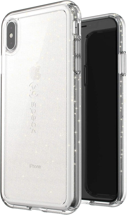Speck Products GemShell Glitter iPhone Xs Max Case, Clear with Gold Glitter/Clear...