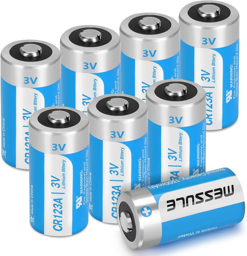 CR123A 3V Lithium Batteries 8 Pack 123A Lithium Batteries CR123 Battery 3 Volt High Power CR17345 3V Lithium Battery 1500mAh CR123A Cell Batteries...