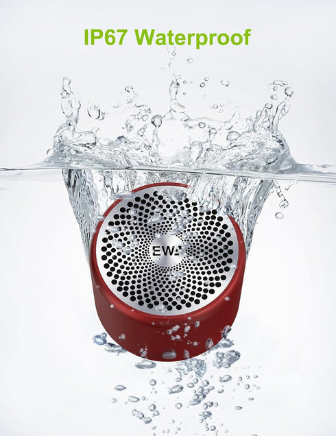 EWA Travel Case Packed, A106 Pro Portable Bluetooth Speaker with Custom Bass Radiator, Brief Design, IP67 Waterproof, Perfect Mini Speaker for Sho...