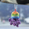 Crochet Rainbow Jellyfish Pendant for Car Interior Rearview Mirror, Car Hanging Knitted Jellyfish Charm Ornament, Handmade Car Accessories Gift...