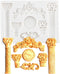 Roman Column Silicone Fondant Mold Greek Marble Pillars Relief Retro European Pattern Clock Chocolate Candy Molds for Cake Decorating Cupcake Topp...